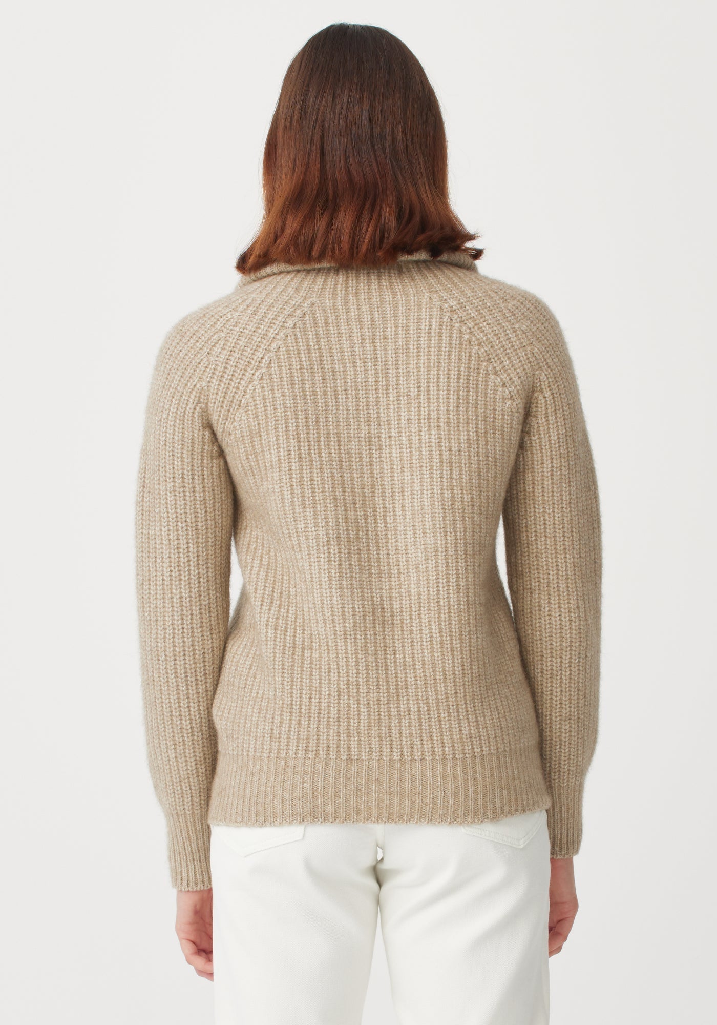 Kenzie Zip Sweater - Latte/Ecru | Woman