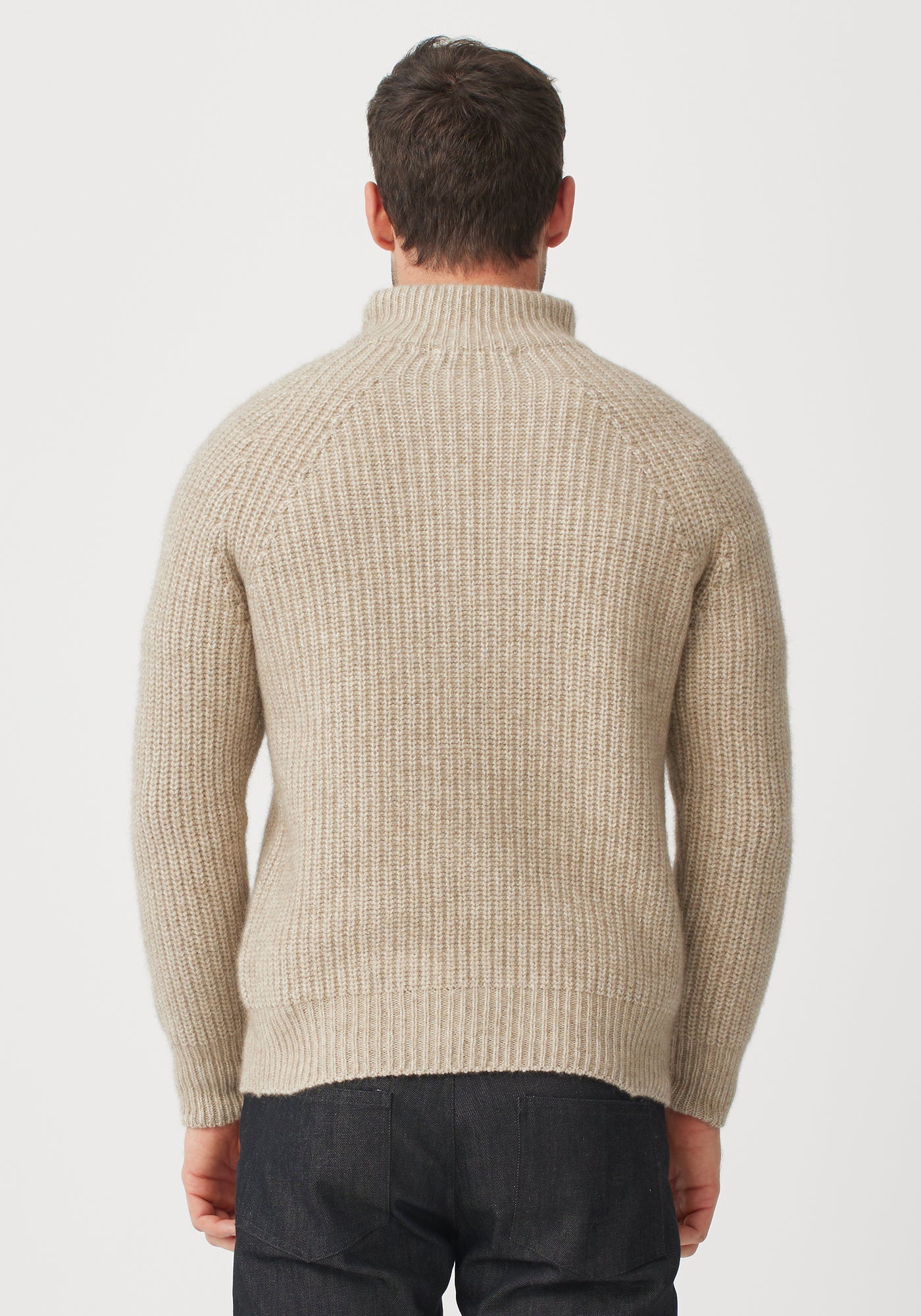 Kenzie Zip Sweater - Latte/Ecru | Man