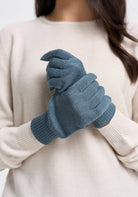 Merino Gloves - Bluestone | Woman