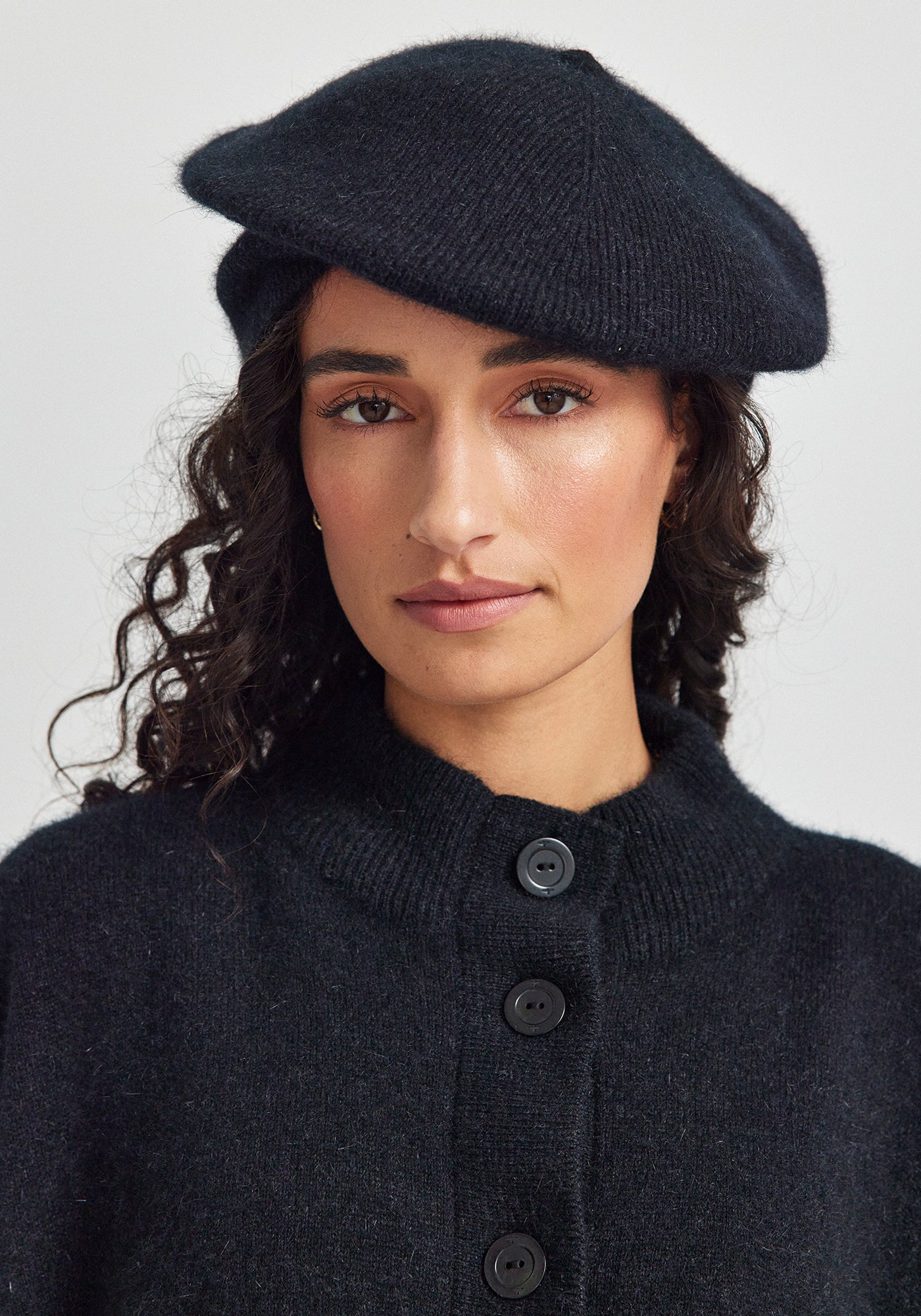 Nia Beret – Jet | Ecopossum™ Merino, Possum & Silk | Ribbed Knit Nia Beret – Jet | Ecopossum™ Merino, Possum & Silk | Ribbed Knit