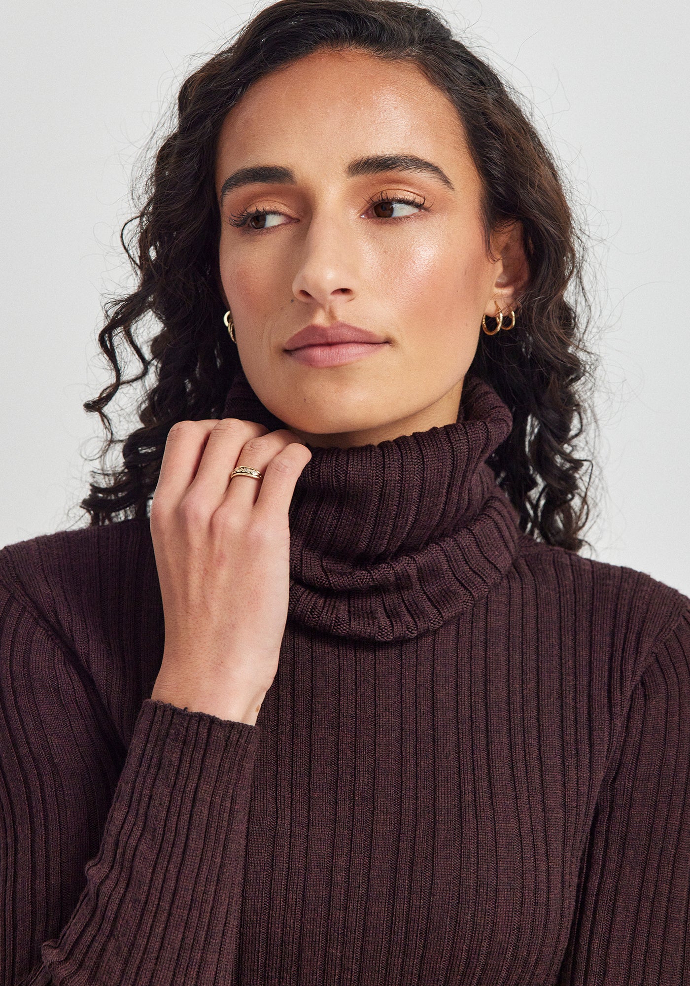 Rib Merino Snood - Noirberry | 100% ZQRX™ Merino | Ribbed Knit