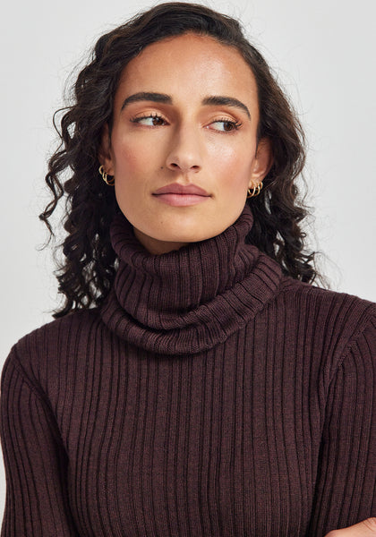 Rib Merino Snood - Noirberry | 100% ZQRX™ Merino | Ribbed Knit