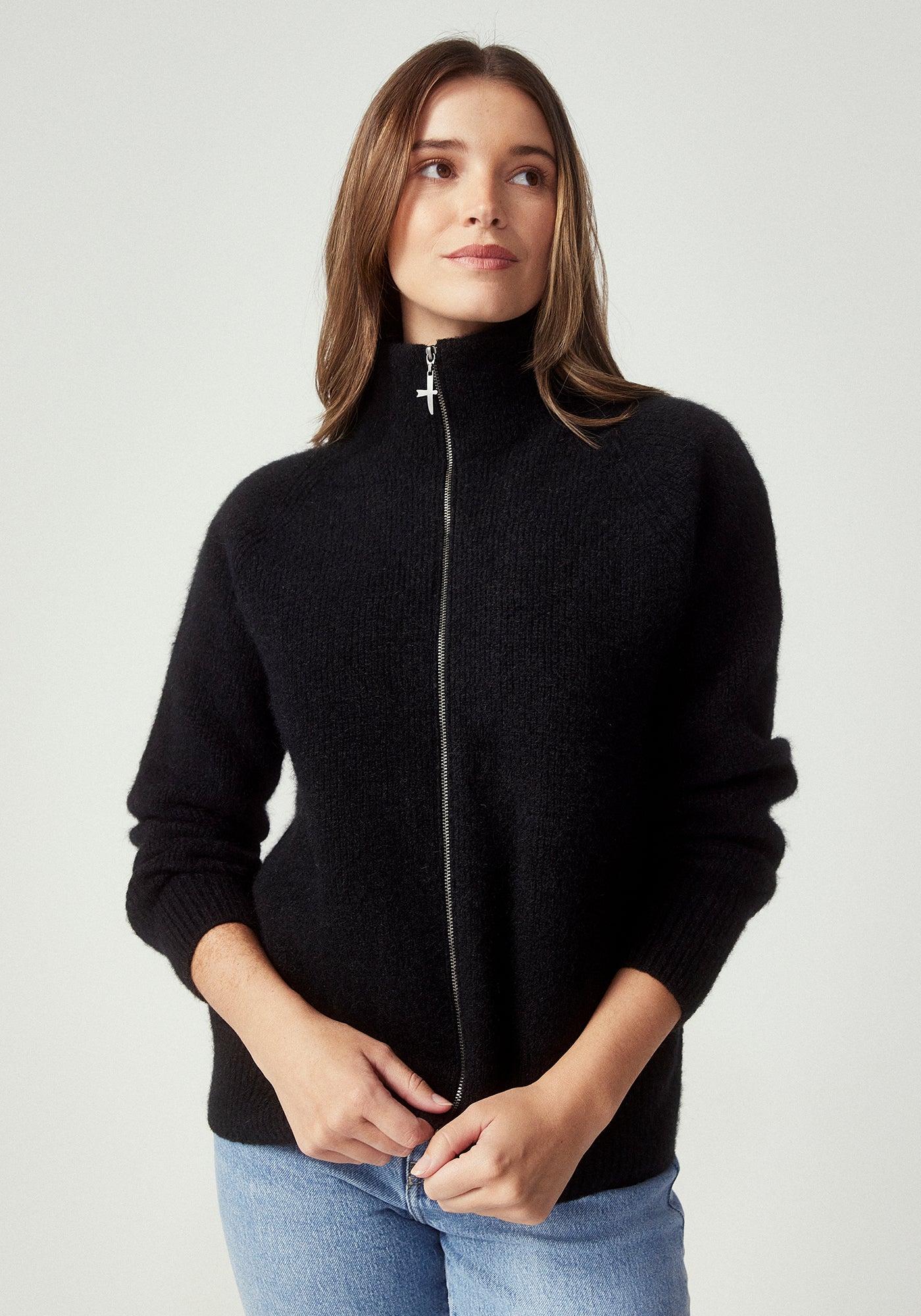 Eira Jacket - Jet | Ecopossum™ Merino Possum Silk Jacket | Made in