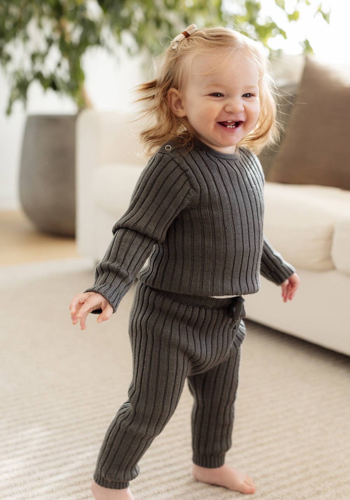 Pepi Ribbed Pants Bay Leaf