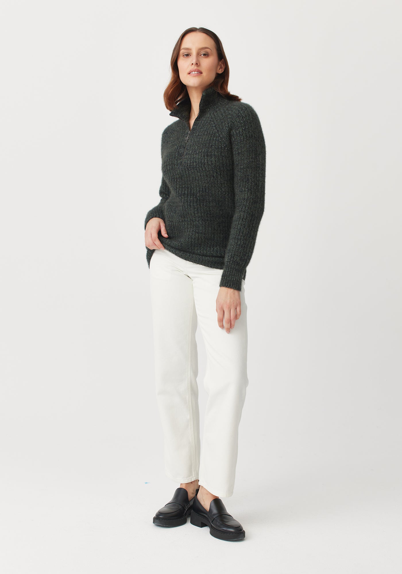 kent@さん専用 HAND-KNITTING ZIP SWEATER &Kin Reflective Wyona Full Zip Sweater - Silver – Kith