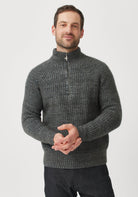 Kenzie Zip Sweater - Shadow/Bluestone Mix | Man