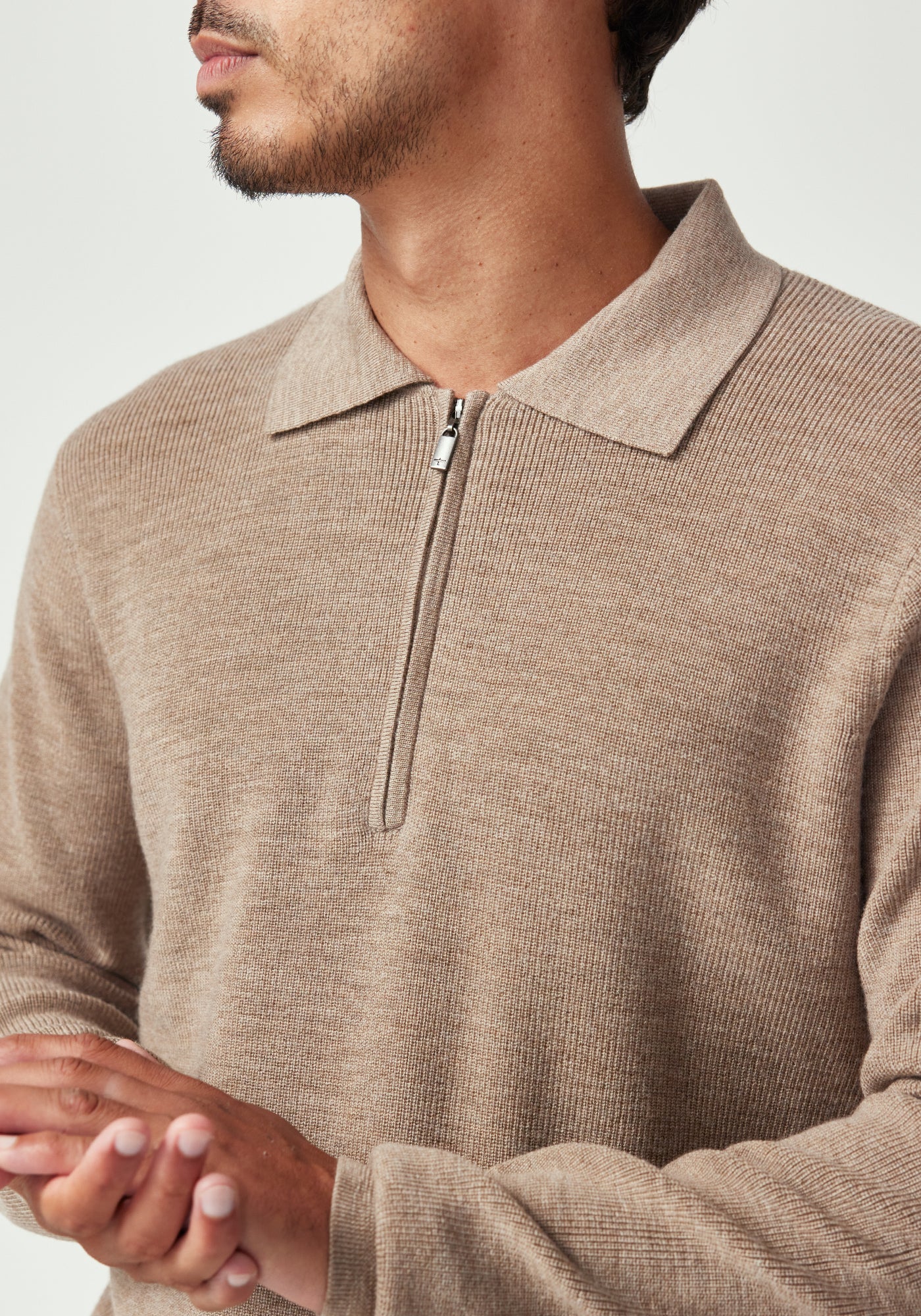 Lee Half Zip | 100% ZQRX™ Merino | Zip Neck, Textured Knit, Collar