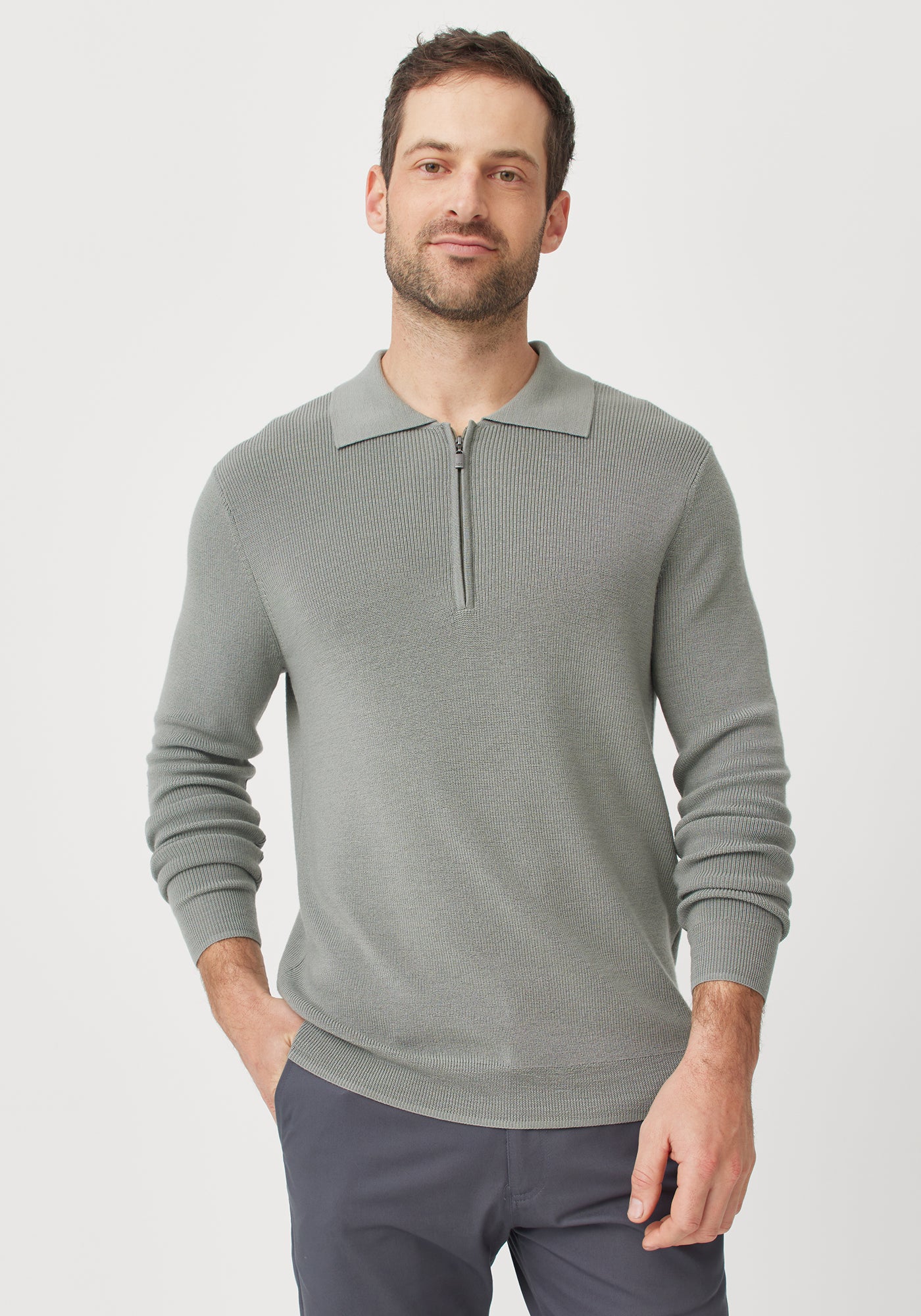 Lee Half Zip | 100% ZQRX™ Merino | Zip Neck, Textured Knit, Collar