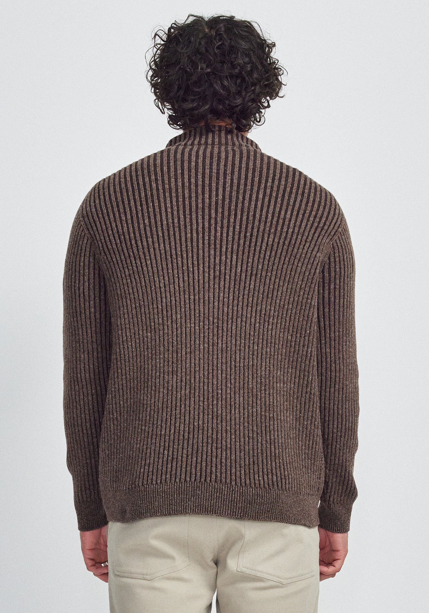 Tanner Half Zip - Punga/Chocolate | 100% Raw Undyed Merino | Kite