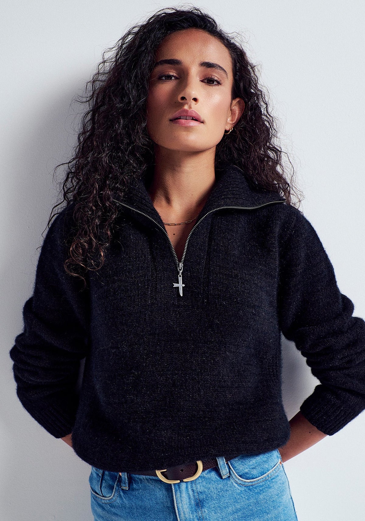 Chunky Half Zip Chocolate
