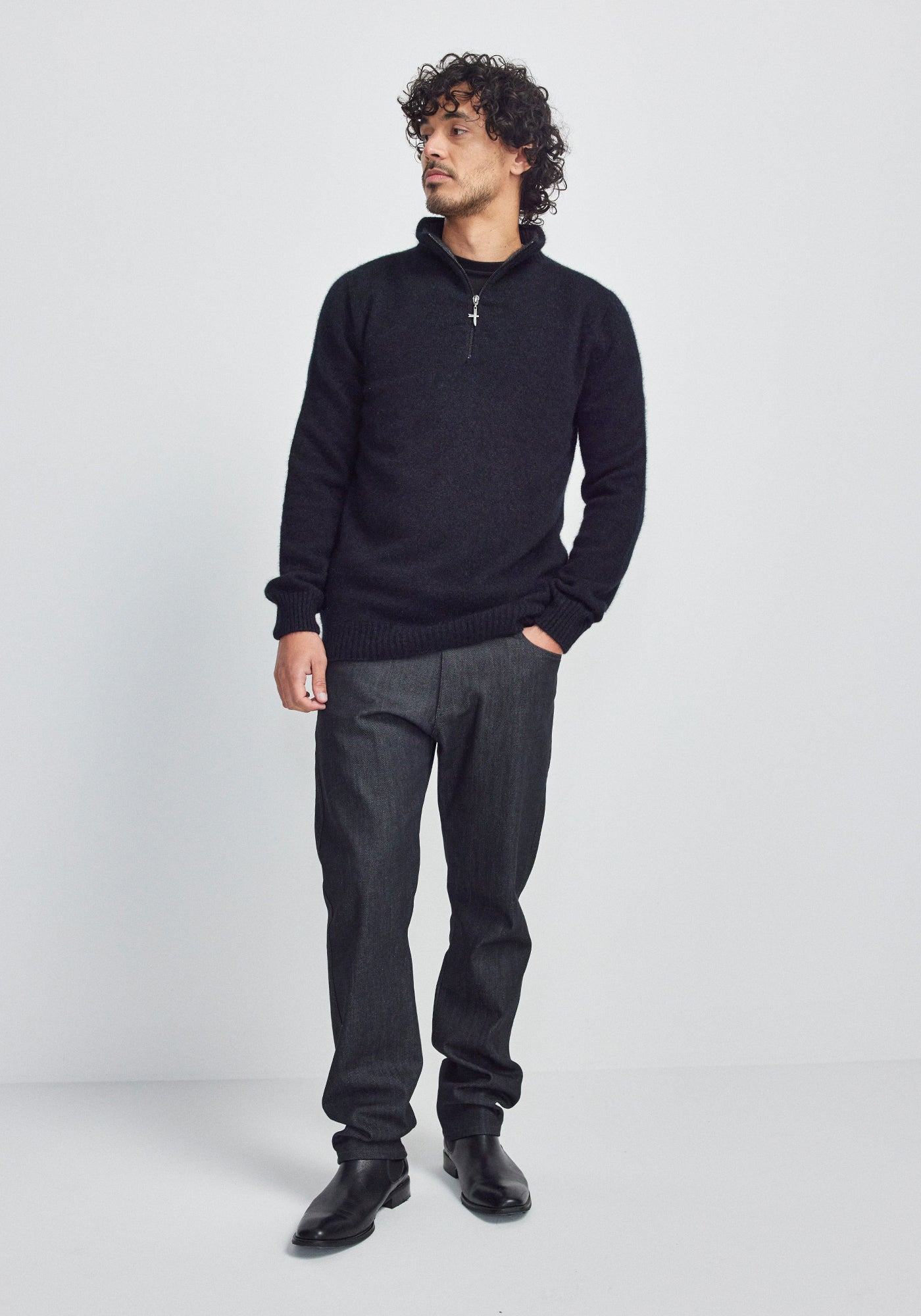 Estuary Half Zip - Jet/Slate – Untouched World