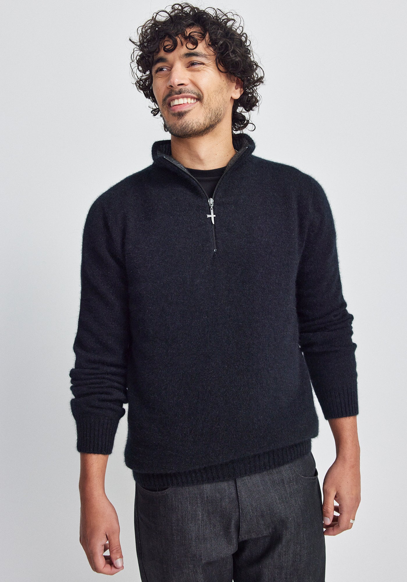 Estuary Half Zip - Jet/Slate – Untouched World