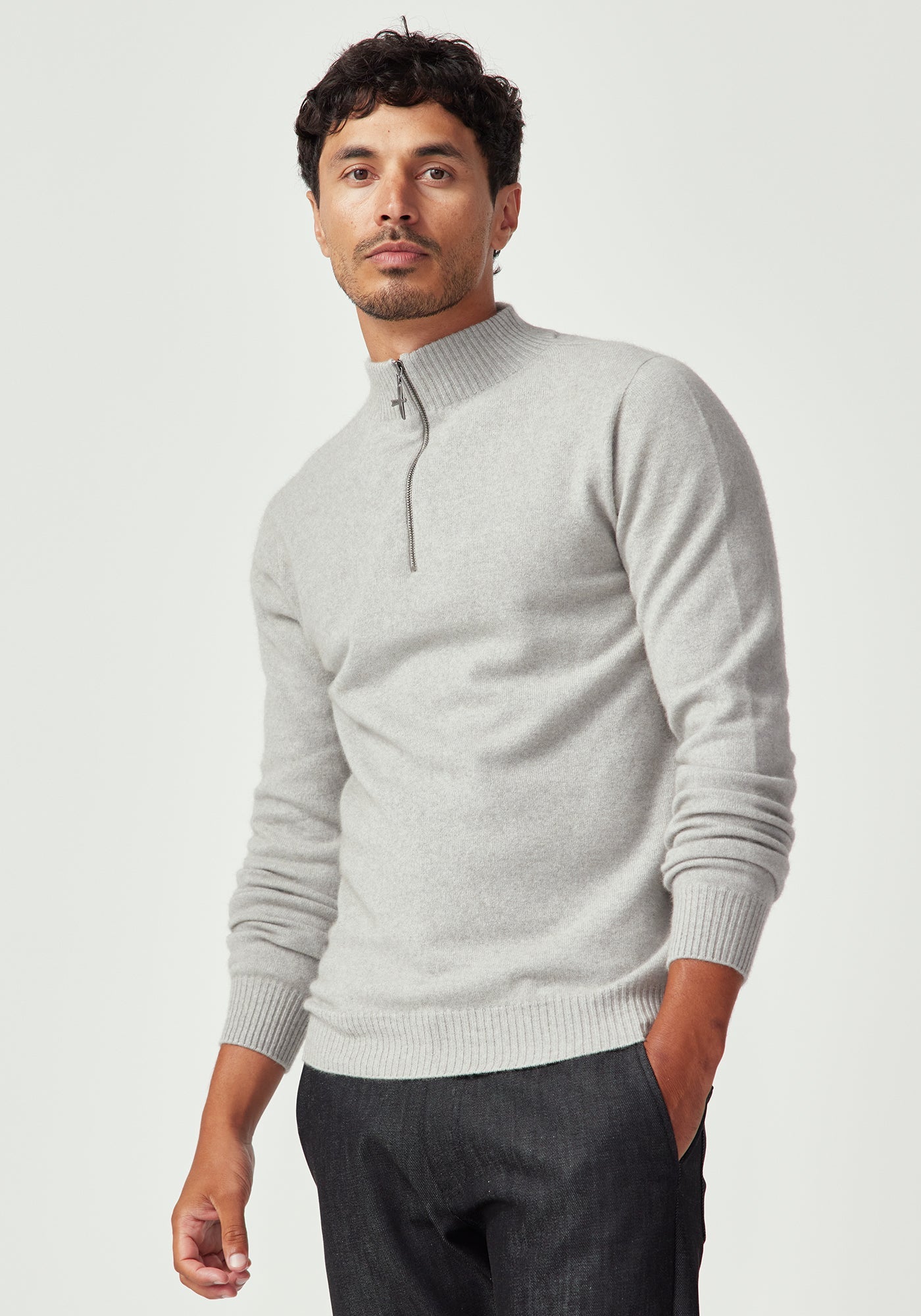 Cassum Half Zip Sweater - Stone – Untouched World