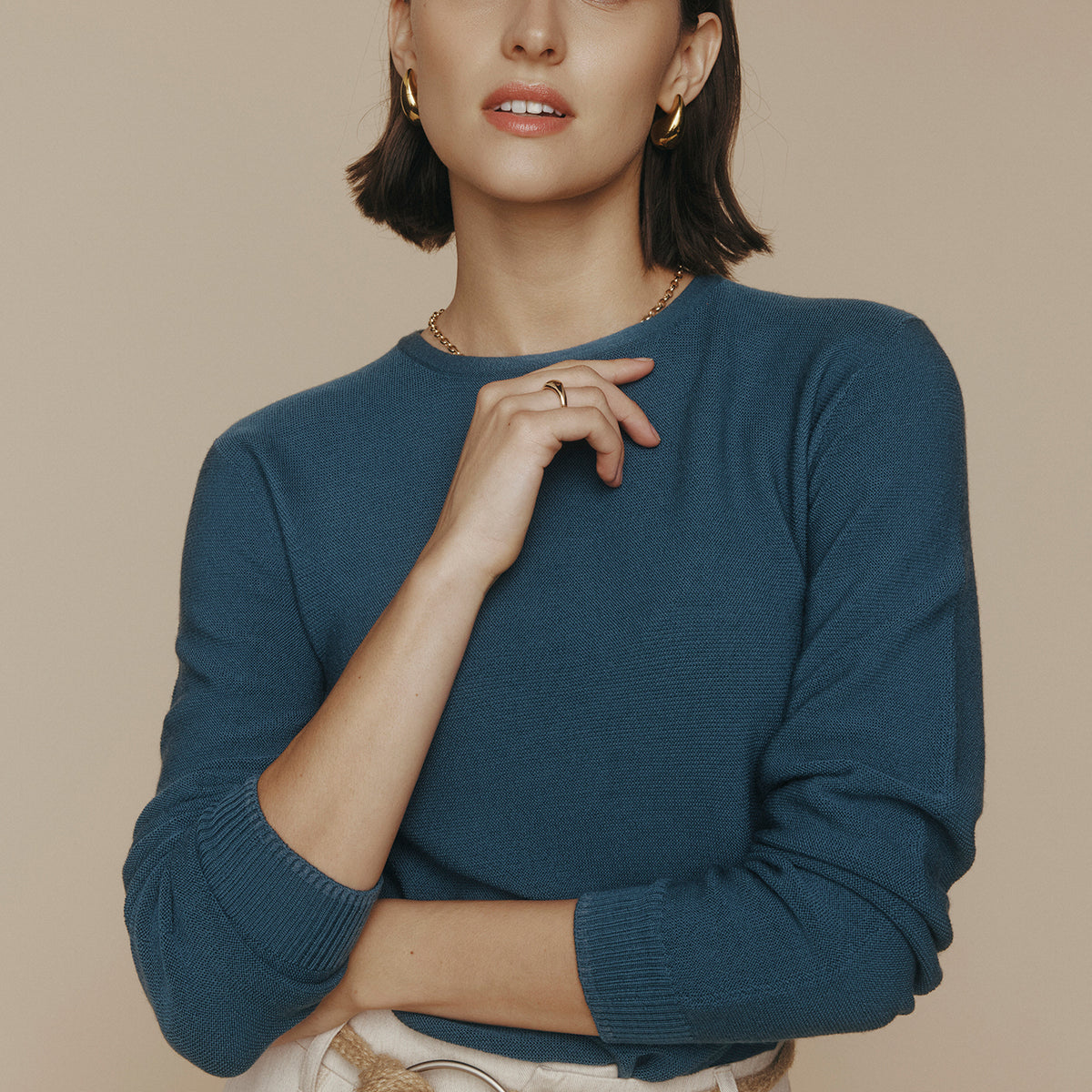 Stitch Sweater - Ocean Mist | 100% ZQRX™ Machine Washable Merino ...