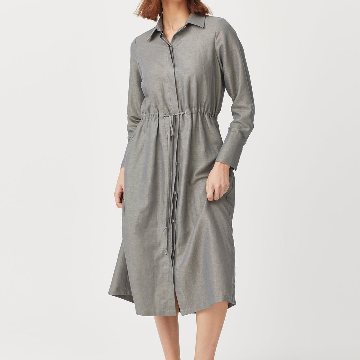 Macy Shirt Dress - Shitake