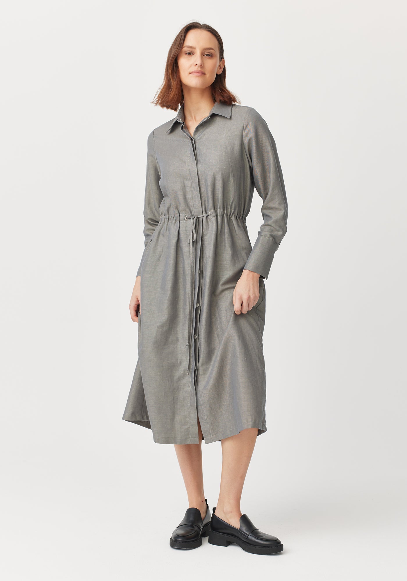 Macy Shirt Dress Shitake