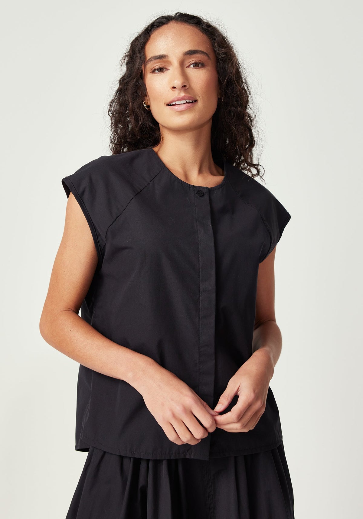 Claire Sleeveless Shirt - Nightfall
