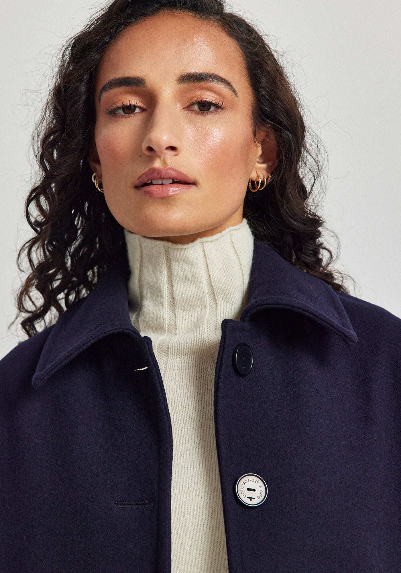 Ivy Jacket - Stormy Sky | 100% Wool | Cropped Winter Jacket | Made
