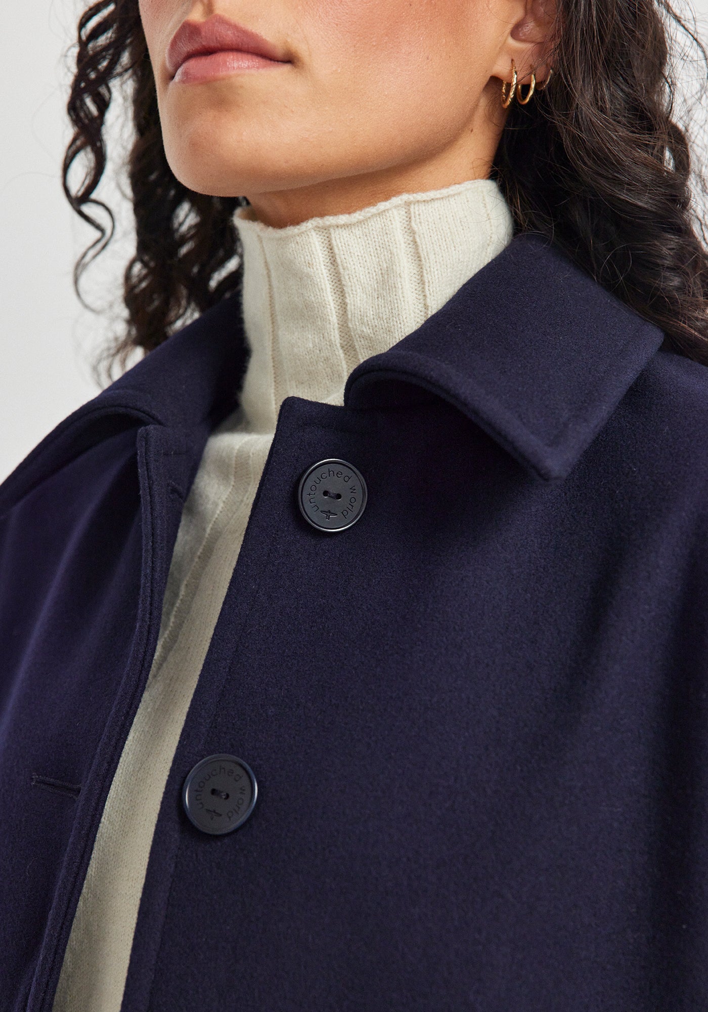 Ivy Jacket - Stormy Sky | 100% Wool | Cropped Winter Jacket | Made