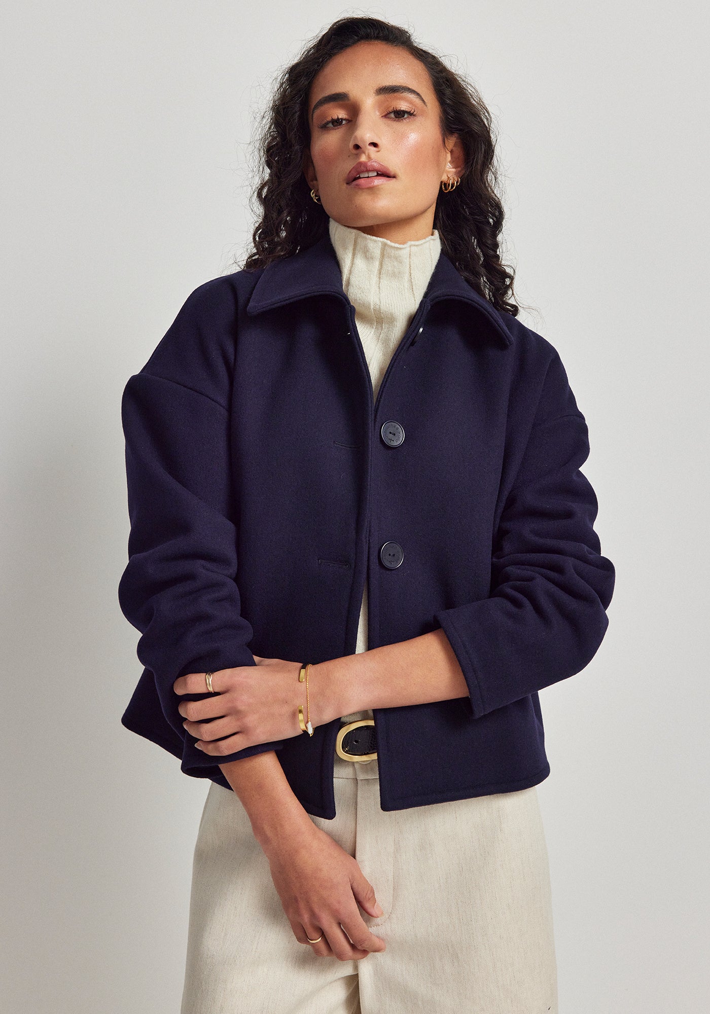 23AWLIDNM WOOL MILLED IVY JACKETジャケット LIDNM（リドム）の「WOOL MILLED IVY JACKET（テーラードジャケット
