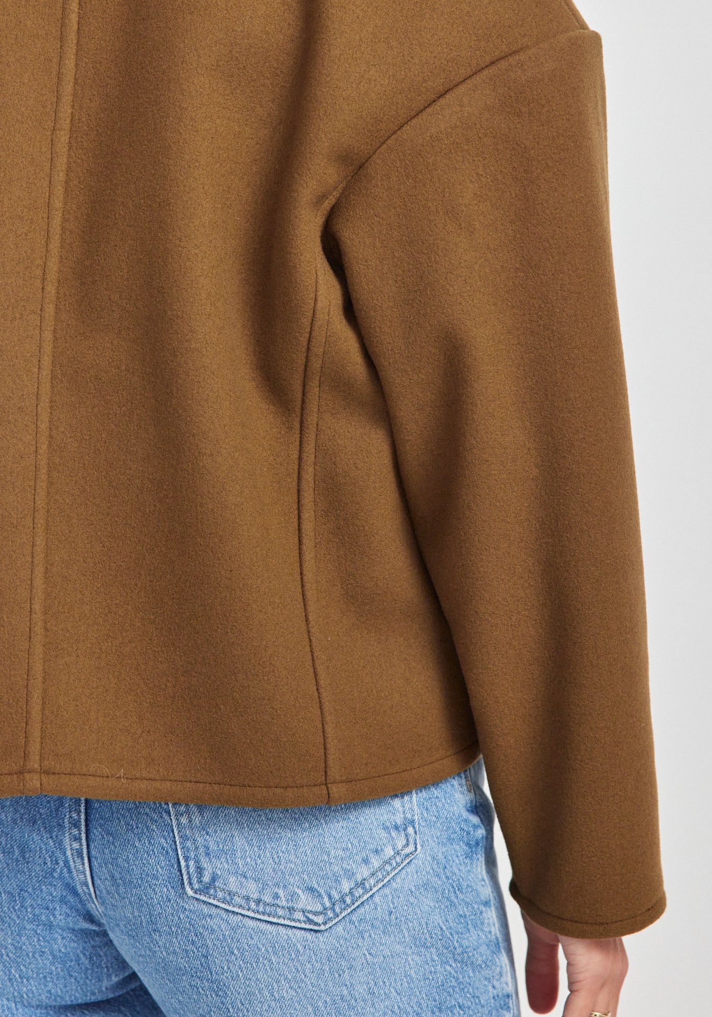 Ivy Jacket - Truffle | 100% Wool | Boxy Fit Layer | Made in New