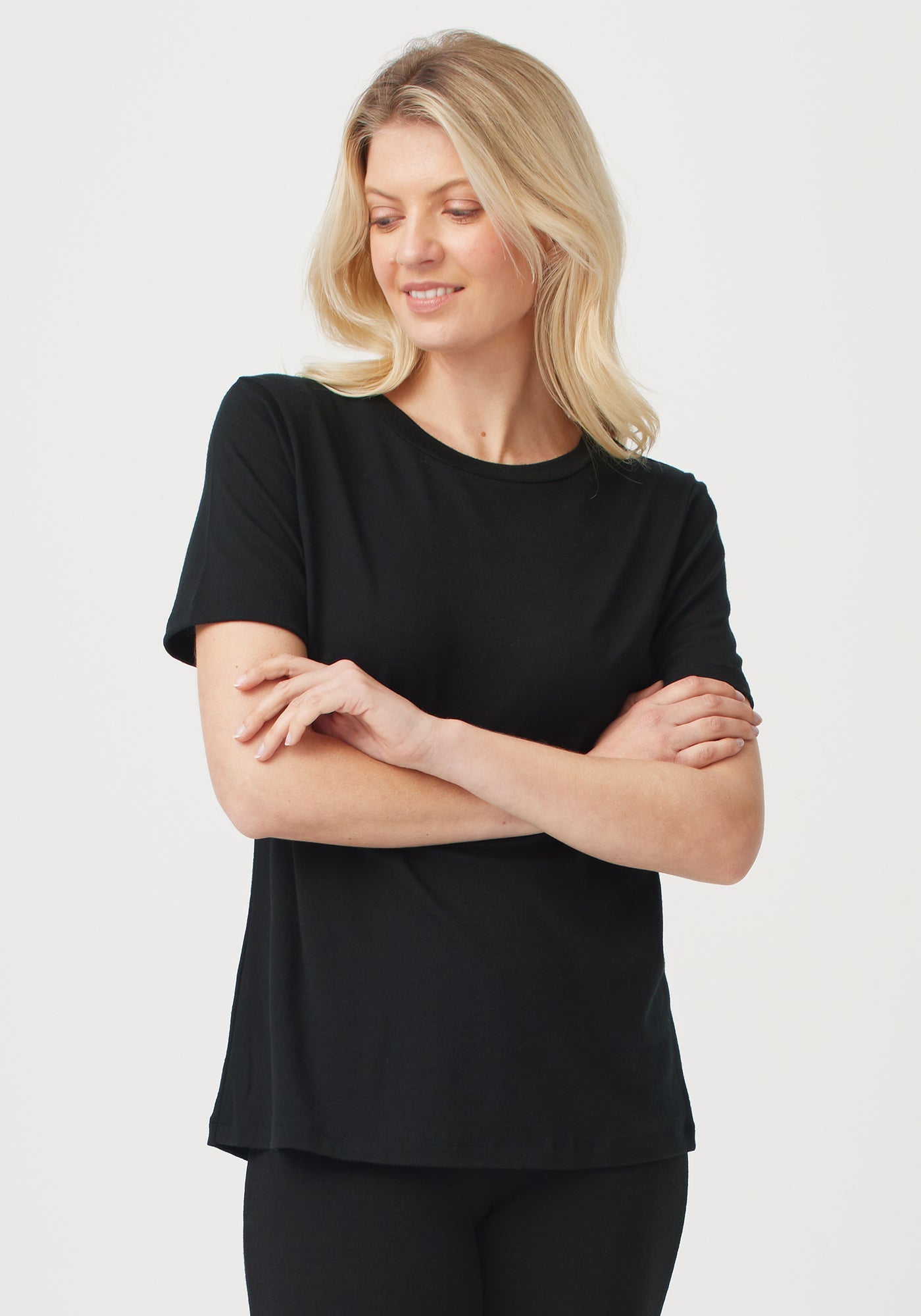 Merino Short Sleeve Tee - Black | 100% ZQRX™ Merino | Made in NZ
