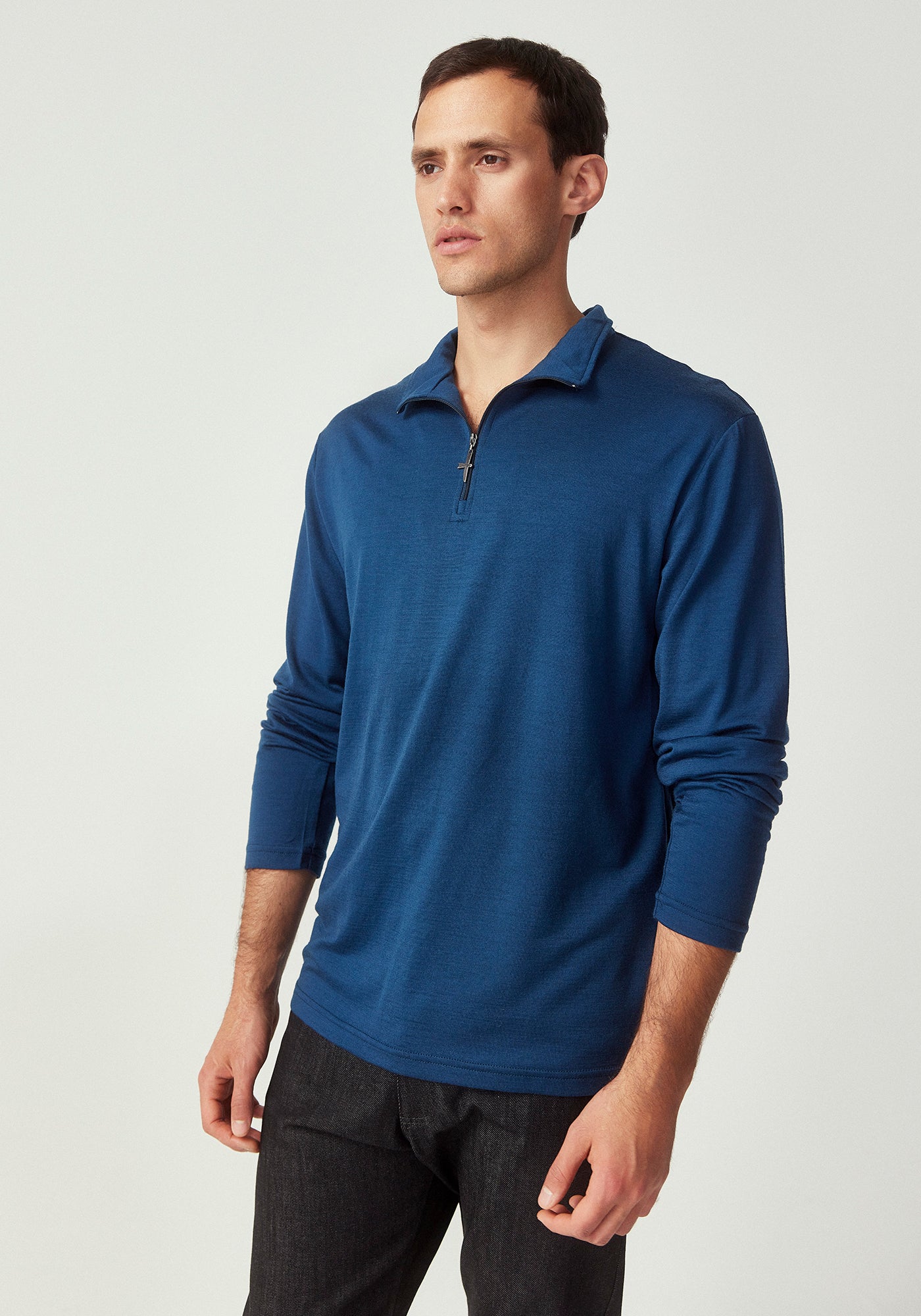Pua Zip Shirt – Deep Lake | 100% ZQRX™ Merino Zip Neck | Quick