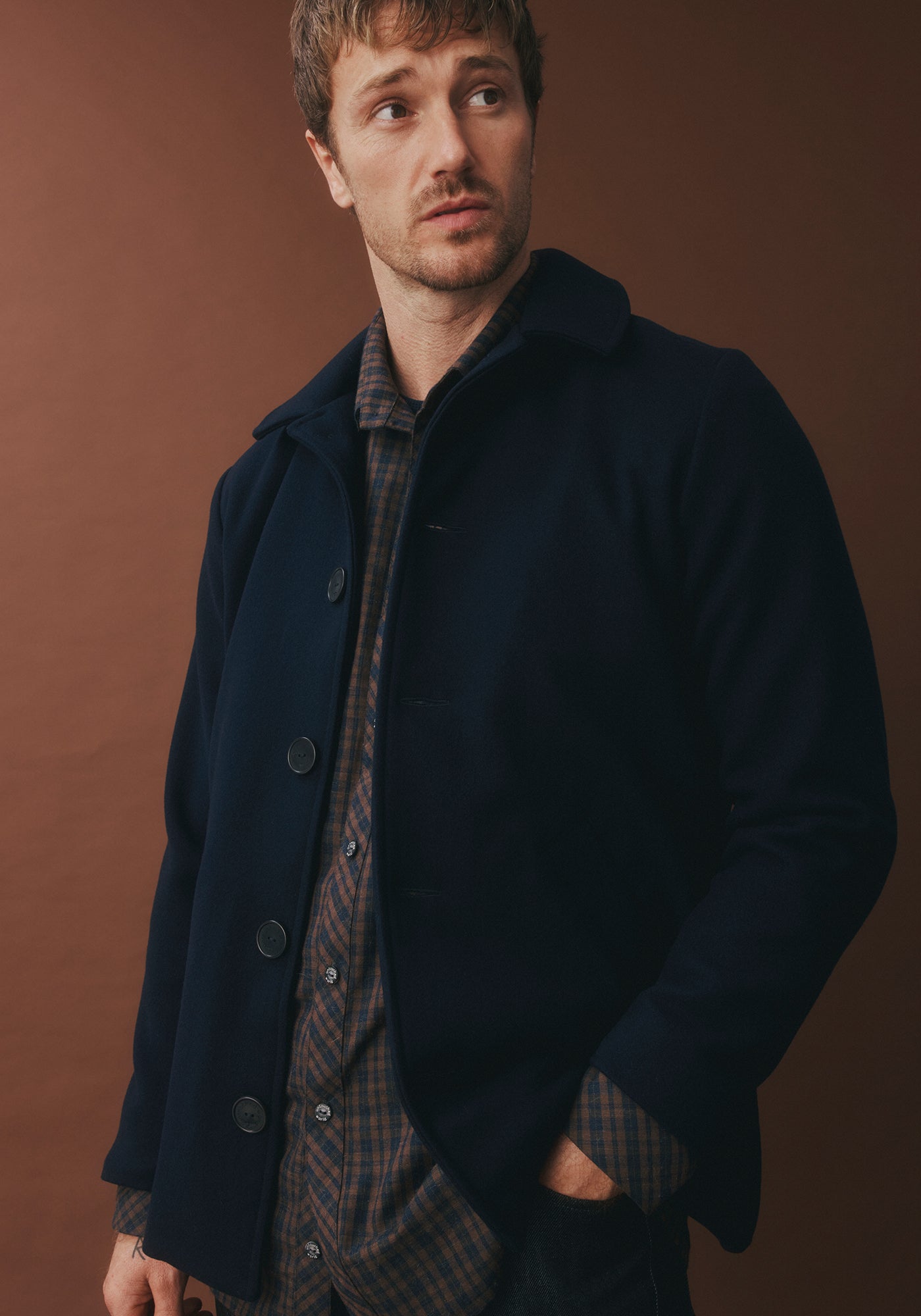 Zayn Coat - Stormy Sky | 100% Wool with Bemberg Lining | Made in