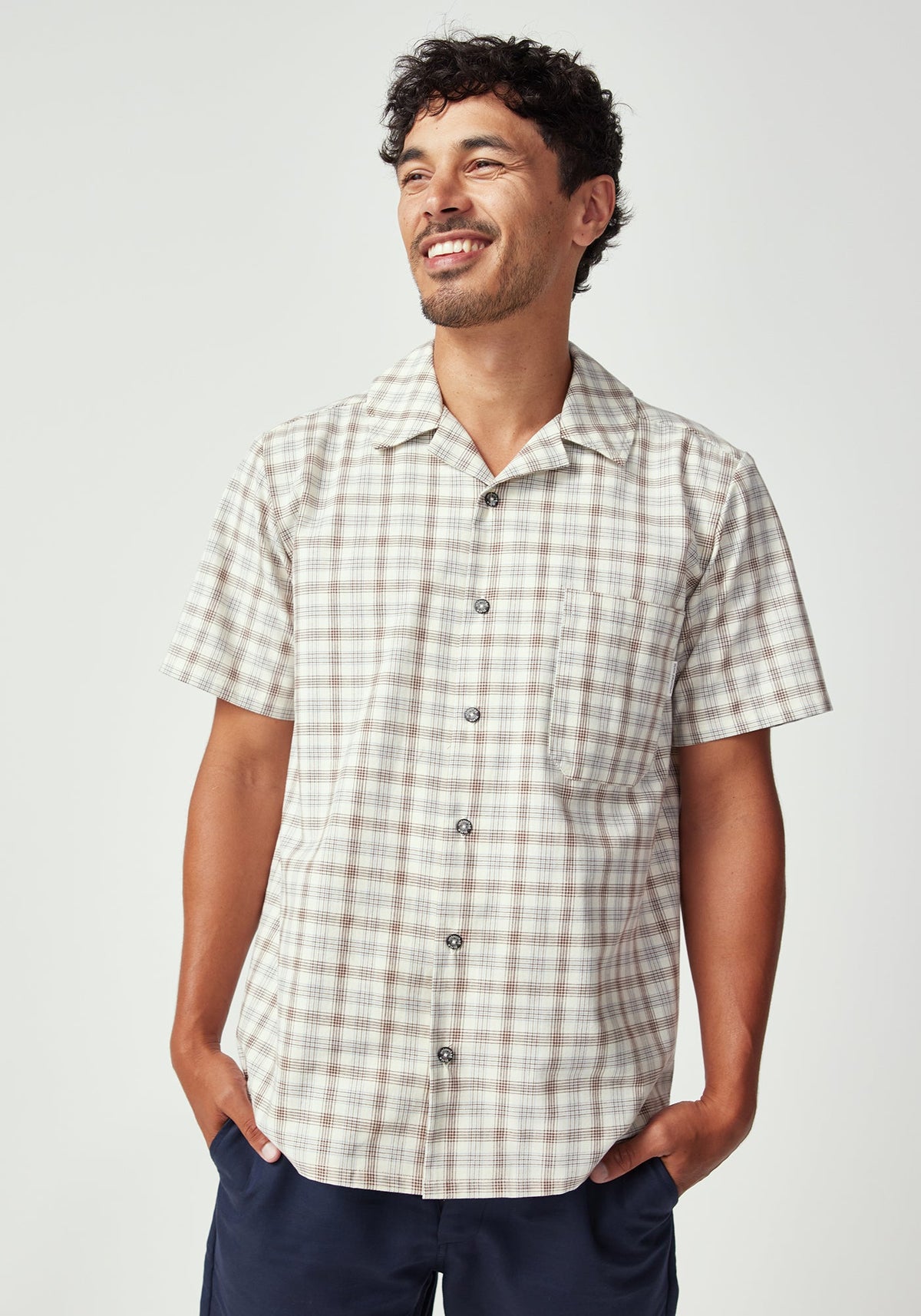 Andy Short Sleeve Shirt Oak Check