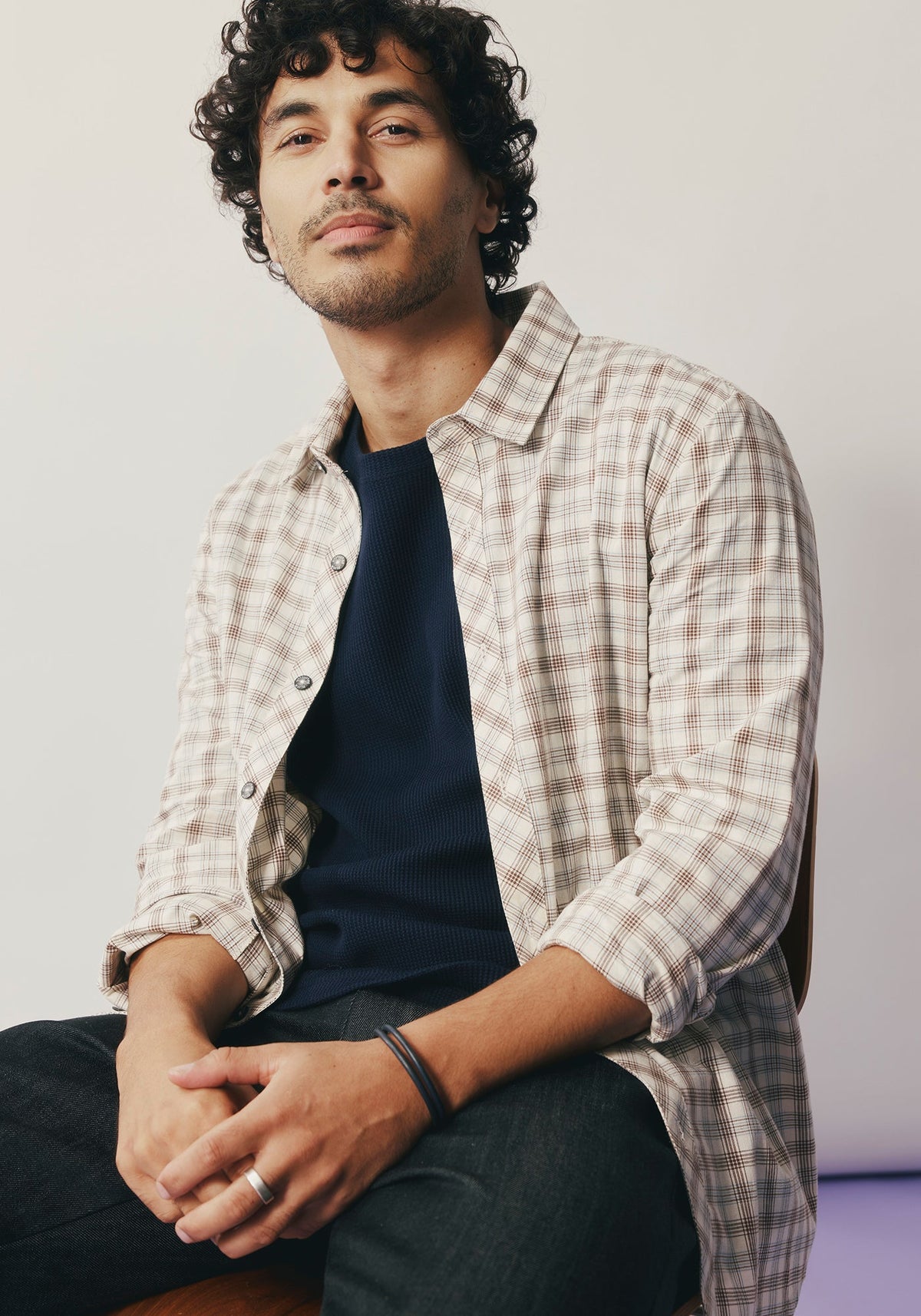 Archie Fitted Shirt Oak Check